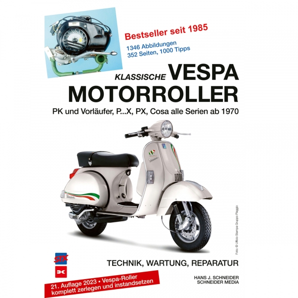 Klassische Vespa Motorroller alle PK/PX/Cosa Modelle ab 1970 Werkstatthandbuch