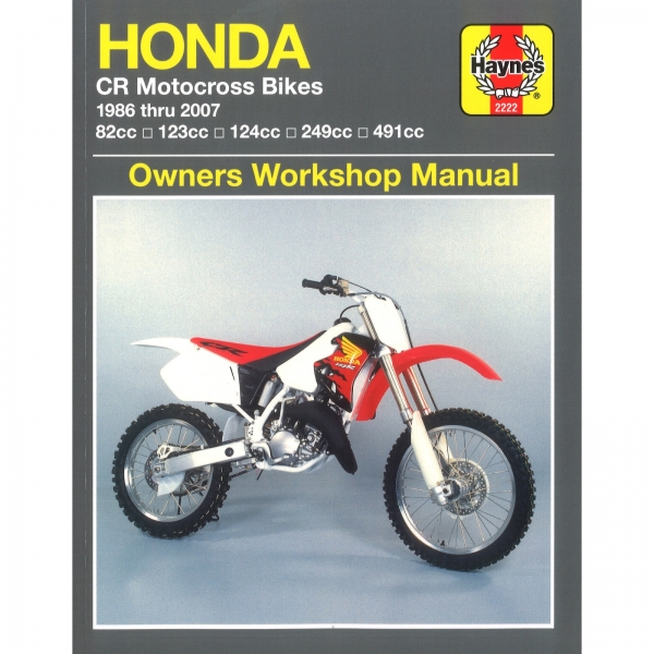 Honda CR Motocross Bikes 82/123/124/249/491 1986-2007 repair manual Haynes