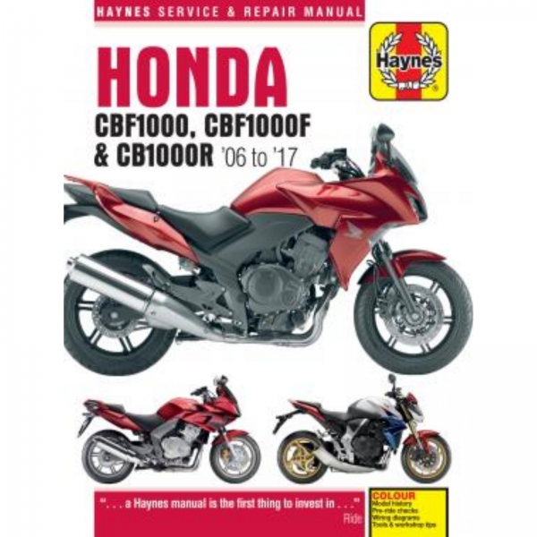 Honda Motorrad CBF1000, CBF1000F und CB1000R (2006-2017) Reparaturhandbuch