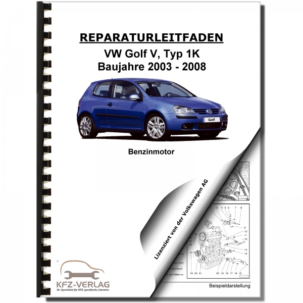 VW Golf 5, Typ 1K (03-08) 6-Zyl. 3,2l Benzinmotor 250 PS R32 Reparaturanleitung