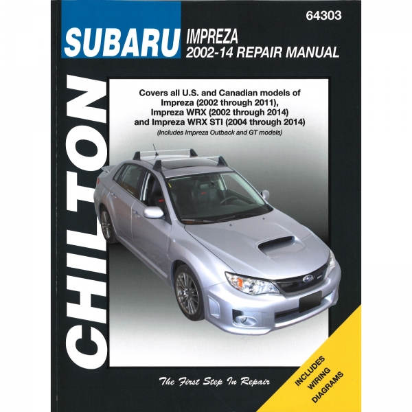 Subaru Impreza WRX STI 2002-2014 US USA Kanada Werkstatthandbuch Chilton
