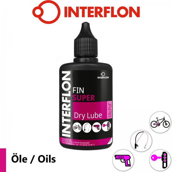 INTERFLON Fin Super Dry Lube 50ml Flasche trockenes Schmiermittel Öl MicPol