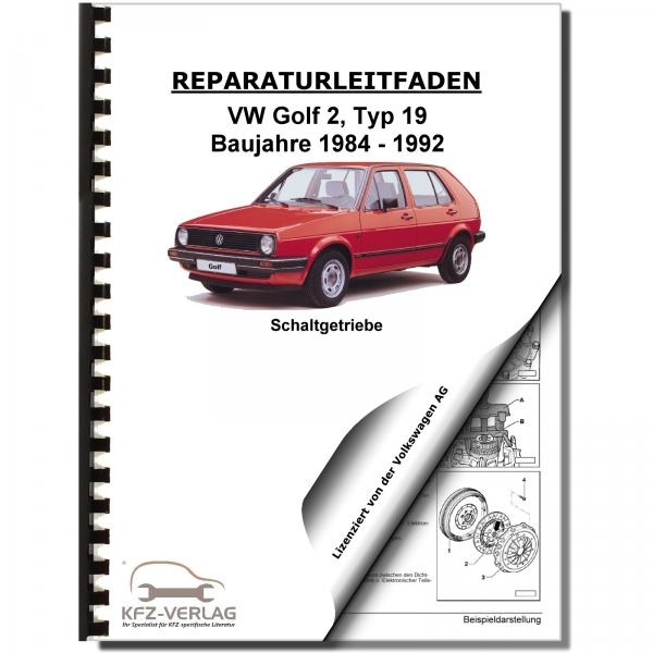 VW Golf 2 Typ 19 (83-92) 5 Gang Schaltgetriebe 020 Kupplung Werkstatthandbuch
