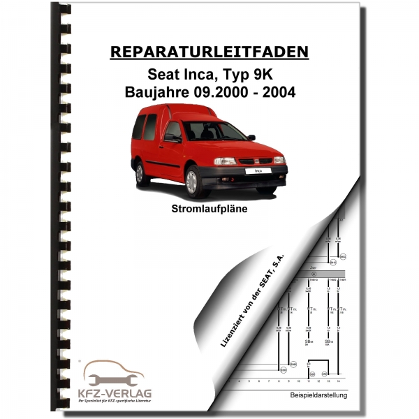SEAT Inca Typ 9K 2000-2004 Schaltplan Stromlaufplan Pläne Werkstatthandbuch