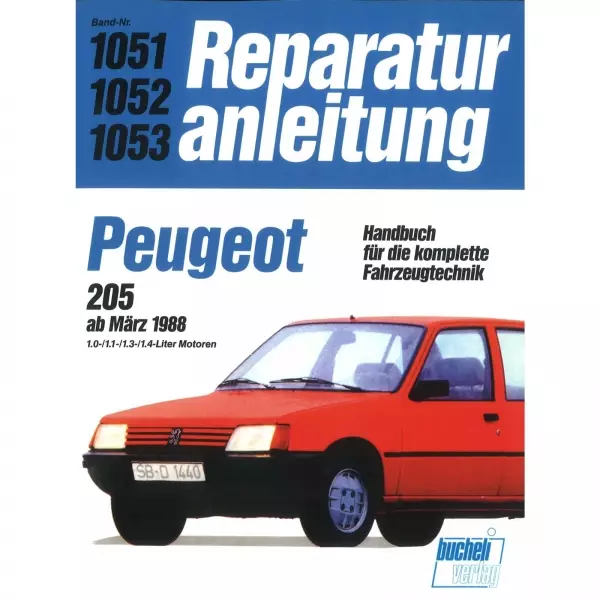 Peugeot 205 (1988-1998) Reparaturanleitung Bucheli Verlag