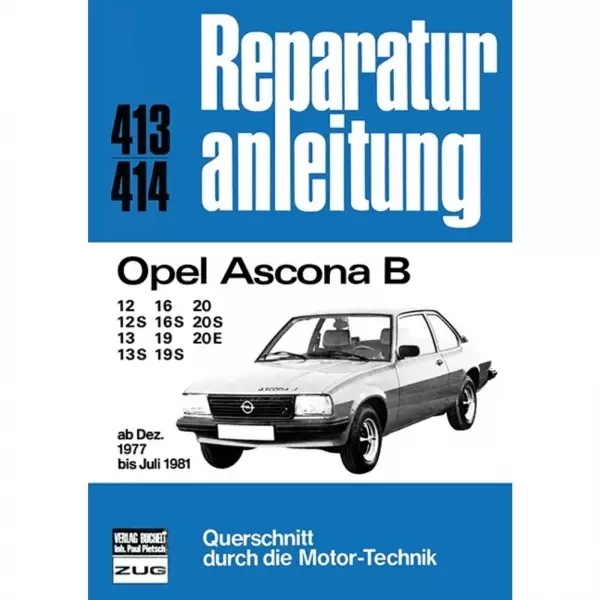Opel Ascona B 2.0 S 12/12S/13/13S/16/16S/19/19S/20/20S/20E (12.1977-07.1981)