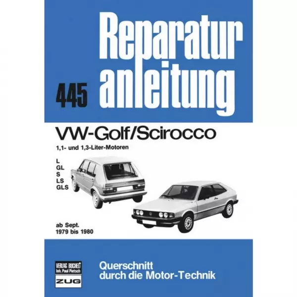 VW Scirocco I 1.1-/1.3-Liter L/GL/S/LS/GLS, Typ 53 (09.1979-1980)