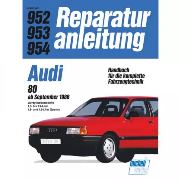 Audi 80 B3 4-Zyl. 1.6/1.8/1.9 Lt. inkl. Quattro, Typ 89 (09.1986-12.1991)