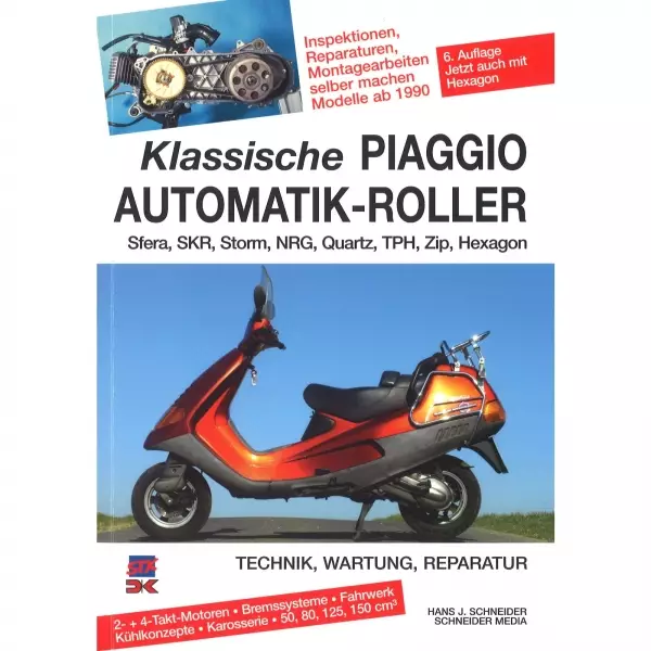 Klassische Piaggio Automatik-Roller seit 1990 Reparaturanleitung