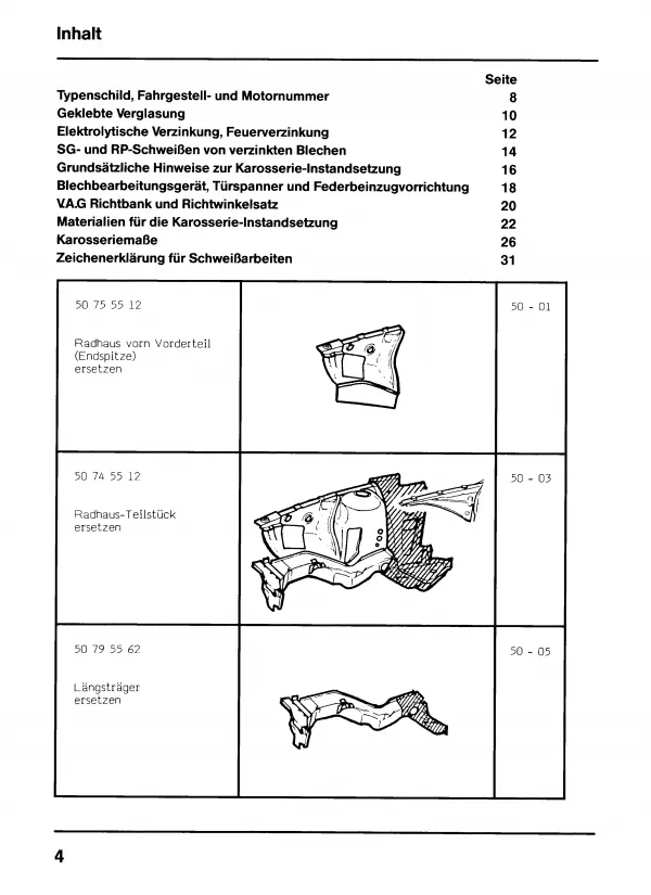 Audi 80 90 1987-1992 Karosserie Unfall Instandsetzung Reparaturanleitung PDF