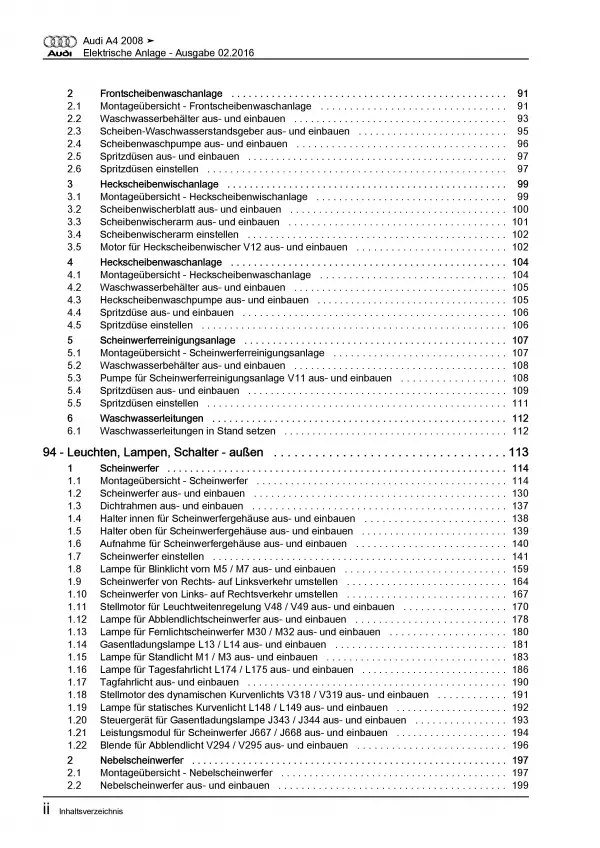 Audi A4 8K 2007-2015 Elektrische Anlage Elektrik Systeme Reparaturanleitung PDF