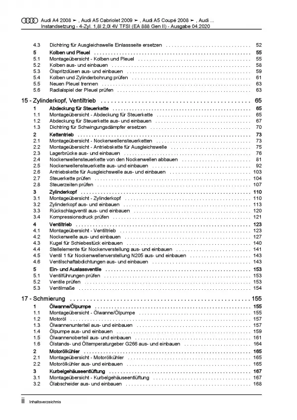 Audi A5 8F 2009-2016 Instandsetzung Automatikgetriebe Reparaturanleitung PDF