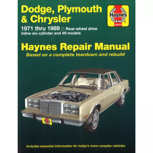 Dodge Plymouth Chrysler 6-Zylinder V8 1971-1989 Reparaturanleitung Haynes