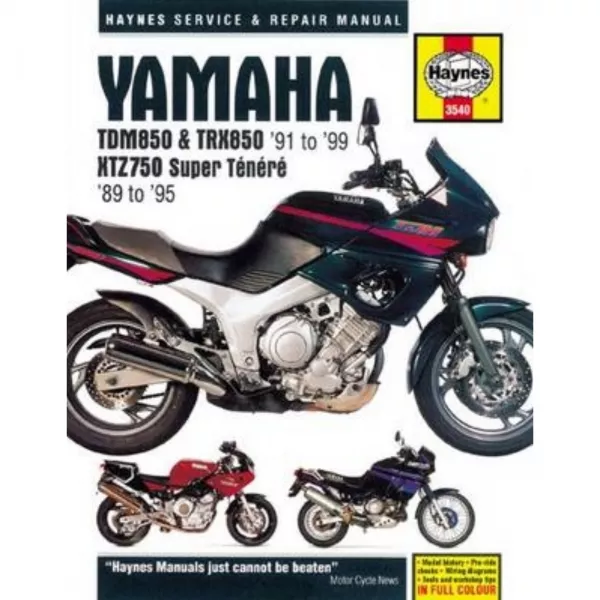 Yamaha Motorrad TDM850 und TRX850 (1991-1999) Reparaturanleitung Haynes