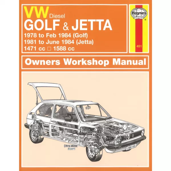VW Golf Jetta Typ 16, 17 Diesel 1978 - 1984 Reparaturanleitung Haynes