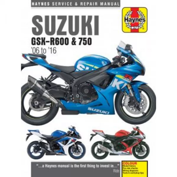 Suzuki Motorrad GSX R600 und 750 (2006-2016) Reparaturanleitung Haynes
