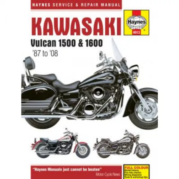Kawasaki Motorrad Vulcan 1500 und 1600 (1987-2008) Reparaturanleitung Haynes