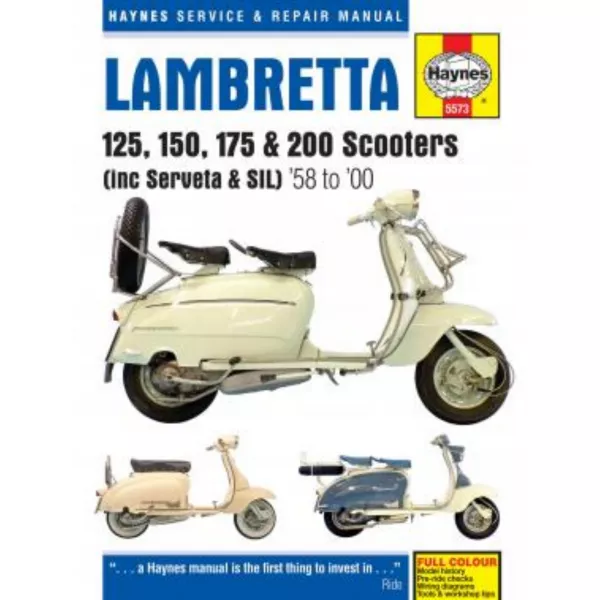 Lambretta 125, 150, 175 und 200er Roller (1958-2000) Reparaturanleitung Haynes