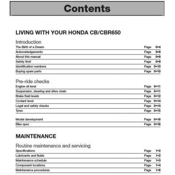 Honda Motorrad CB650F/R CBR650/F/R (2014-2019) Reparaturanleitung Haynes