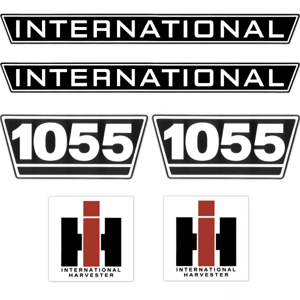 IHC International 1055 Schwarz Weiß Groß Schlepper Traktor Aufkleber Klebefolie