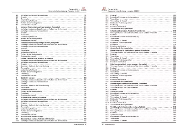 Seat Tarraco KN ab 2018 Karosserie Unfall Instandsetzung Reparaturanleitung PDF