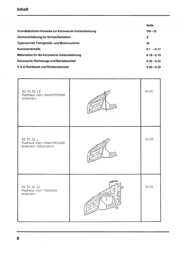 VW Jetta 2 19 1984-1992 Karosserie Unfall Instandsetzung Reparaturanleitung PDF
