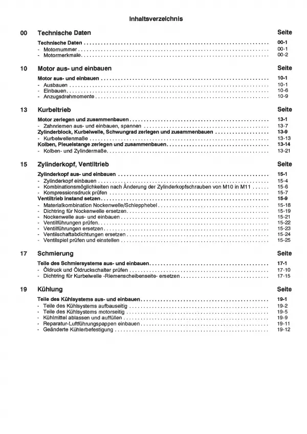 VW Jetta 2 Typ 19 (84-92) Benzinmotor 50-60 PS Mechanik Reparaturanleitung PDF