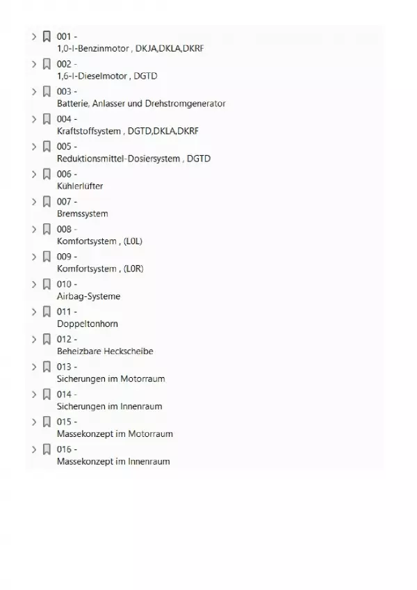 VW T-Coss Typ C1 ab 2018 Schaltplan Stromlaufplan Verkabelung Elektrik Pläne PDF