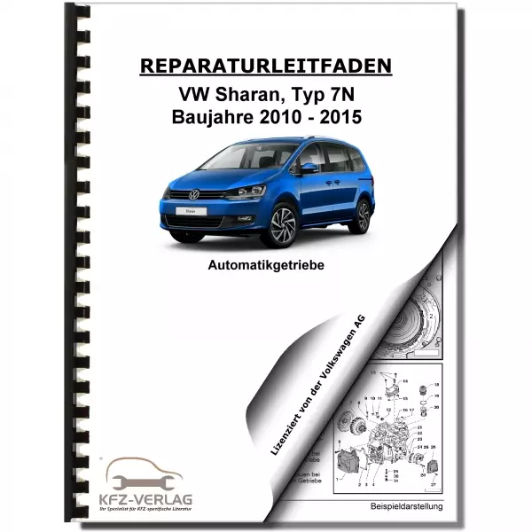 VW Sharan 7N 2010-2015 6 Gang Automatikgetriebe DSG DKG 02E Reparaturanleitung