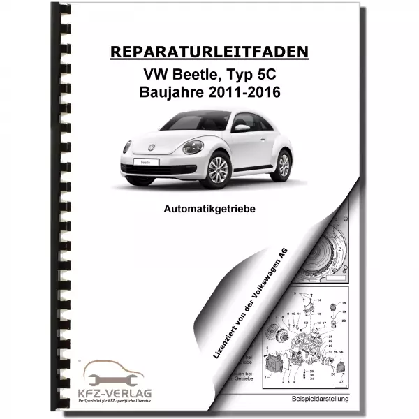 VW Beetle Typ 5C (11-16) 6 Gang Automatikgetriebe 09G Reparaturanleitung