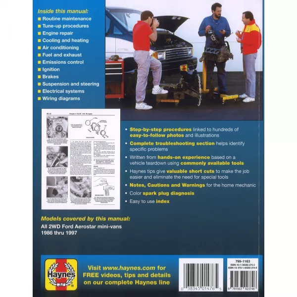 Ford Aerostar Mini-Vans 1986-1997 Reparaturanleitung Werkstatthandbuch Haynes