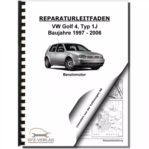 VW Golf 4 1J 1997-2006 4-Zyl. 2,0l Benzinmotor Erdgas 115 PS Reparaturanleitung