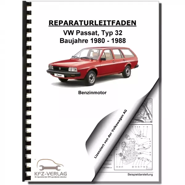 VW Passat 2 32 (80-88) 1,9l Benzinmotor Vergaser 54-115 PS Reparaturanleitung