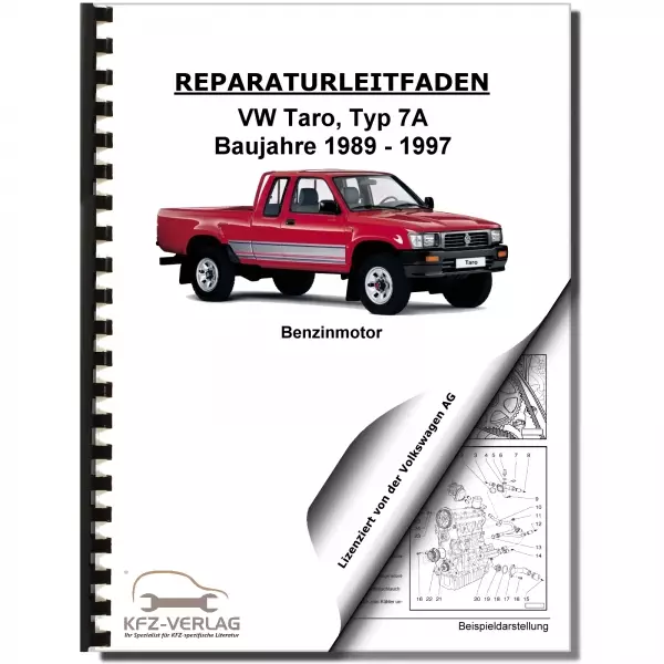 VW Taro Typ  7A (89-97) 4-Zyl. 1,8l 2,2l Benzinmotor 83-94 PS Reparaturanleitung