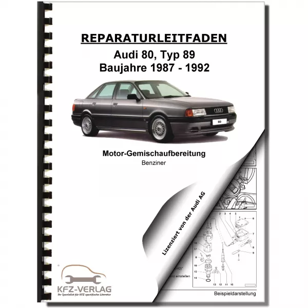 Audi 80 90 1987-1992 K-Jetronic Einspritz- Zündanlage Reparaturanleitung