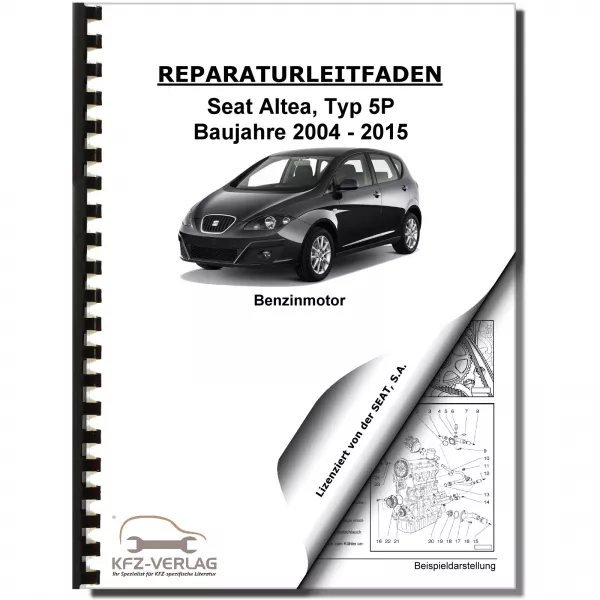 SEAT Altea 5P1 (04-15) 4-Zyl. 1,6l Erdgas Benzinmotor 102 PS Reparaturanleitung