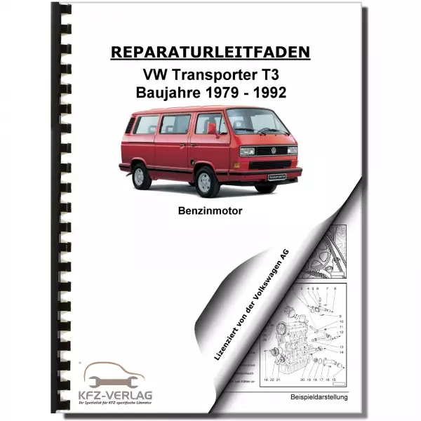 VW Transporter T3 1979-1992 1,6l 2,0l Benzinmotor 46-70 PS Reparaturanleitung