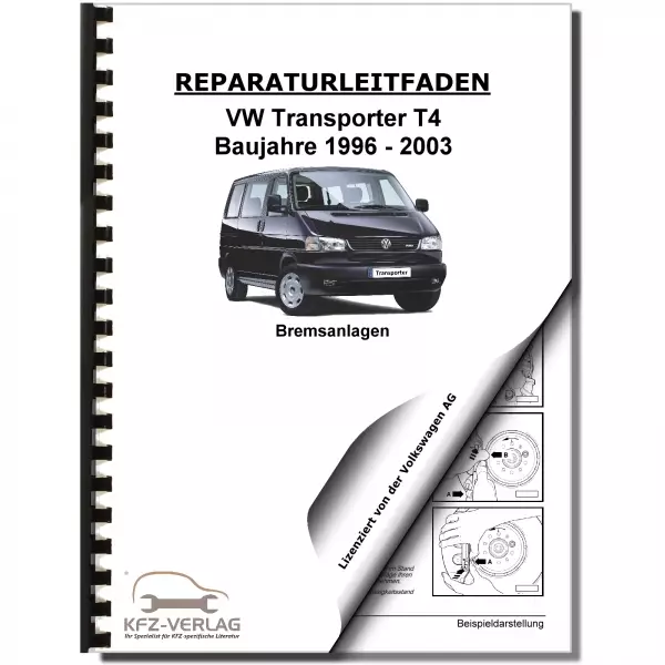VW Transporter T4 1996-2003 Bremsanlagen Bremsen System Reparaturanleitung
