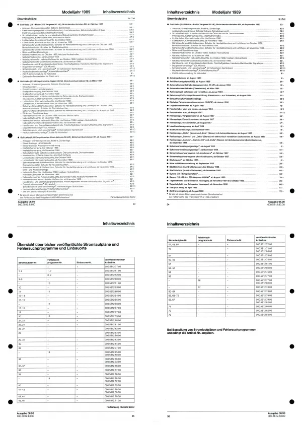 VW Jetta 2 19 1984-1988 Schaltplan Stromlaufplan Verkabelung Elektrik Pläne PDF