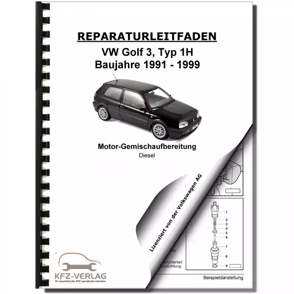 VW Golf 3 1H (91-99) Diesel Direkteinspritz- Vorglühanlage Reparaturanleitung
