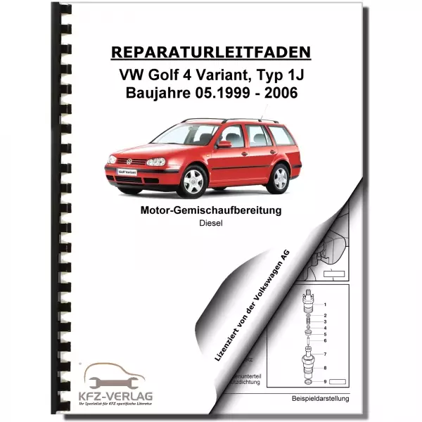 VW Golf 4 Variant 05.1999-2006 Direkteinspritz- Vorglühanlage Reparaturanleitung