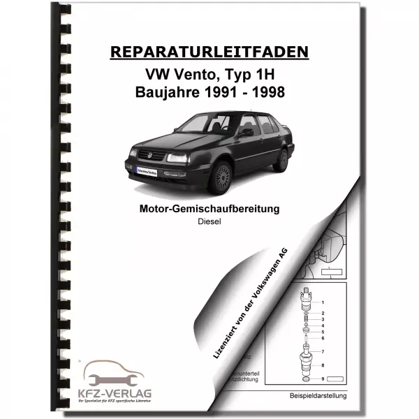 VW Vento Typ 1H 1991-1998 1,9l Diesel Einspritz Vorglühanlage Reparaturanleitung