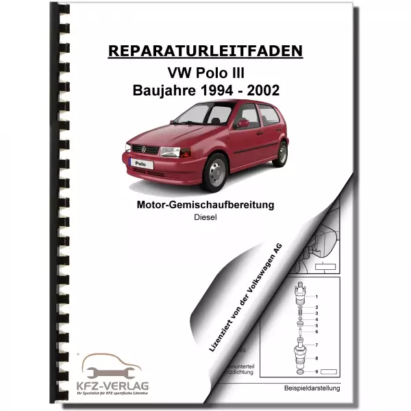 VW Polo 3 Typ 6N 1994-09.1999 Diesel Einspritz- Vorglühanlage Reparaturanleitung