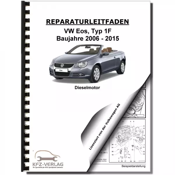 VW EOS Typ 1F 2006-2015 4-Zyl. 2,0l Dieselmotor TDI 140 PS Reparaturanleitung