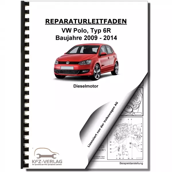 VW Polo 5 6R 2009-2014 4-Zyl 1,6l Dieselmotor TDI 75-105 PS Reparaturanleitung
