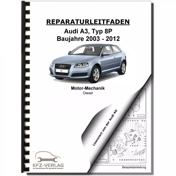 Audi A3 Typ 8P 2003-2012 4-Zyl. 2,0l Dieselmotor 136-170 PS Reparaturanleitung