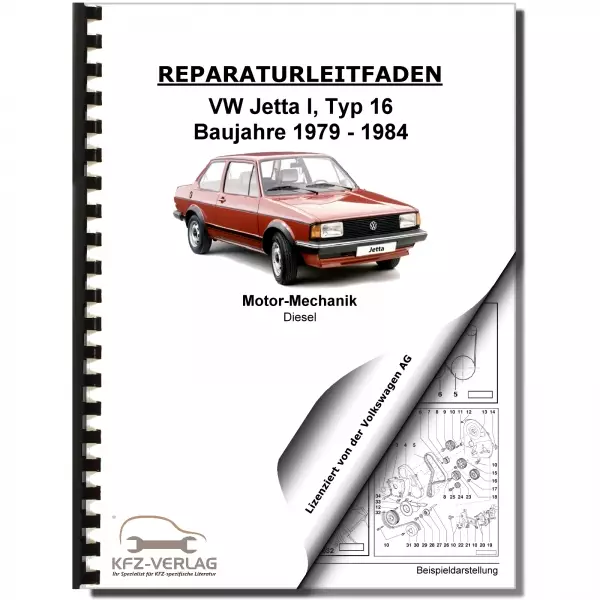 VW Jetta 1 16 (79-84) 1,5l 1,6l Dieselmotor Mechanik 50-70 PS Reparaturanleitung