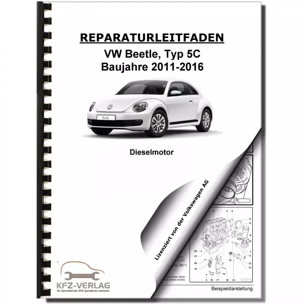 VW Beetle, 5C (11-16) 4-Zyl. 2,0l Dieselmotor TDI 140 PS Reparaturanleitung