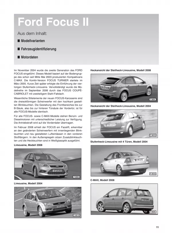 Ford Focus 2 Typ DA3 2004-2011 So wird's gemacht Reparaturanleitung E-Book PDF