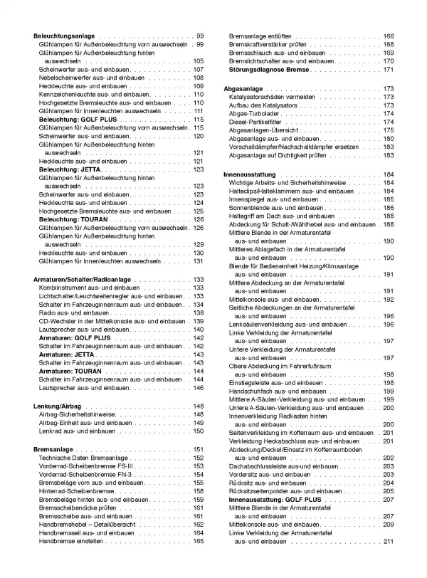 VW Jetta 6 VI Typ 162 2010-2017 So wird's gemacht Reparaturanleitung E-Book PDF